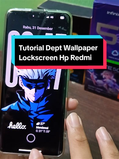 Tutorial Dept wallpaper hp redmi, xiaomi, poco bisa di coba cara ini ya semoga membantu #redmi #depthwallpaper #tipsandroid #tipsandtricks #lockscreen