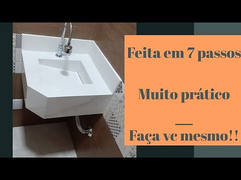 Como fazer pia de porcelanato para banheiro - passo a passo