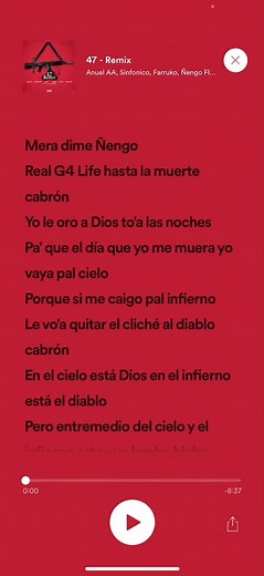 Intros y Letras de 47 Remix: Anuel AA y Ñengo Flow