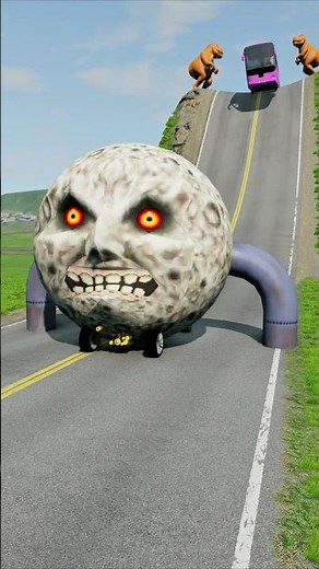 Long City Buses vs Low Pipes - BeamNG.drive #shorts #beamngdrive #bus