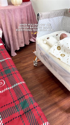 This Safe Co-Sleeping Bedside Crib Features 3-in-1 Modes (Bassinet/Bedside Sleeper/Rocker), Silent Wheels with Brakes for Easy Maneuvering, 6 Adjustable Heights to Accommodate Any Bed Height, Anti-Spit-Up Inclined Setting, Reinforced Triangle Support Wide Base for Maximum Stability, Dual Breathable Mesh Sides for Safety & Comfort, Tool-Free Assembly & Folding, a Spacious Storage Basket for Essentials, and a Detachable Mosquito Net—Perfect for Late-Night Feedings and Peaceful Co-Sleeping with You