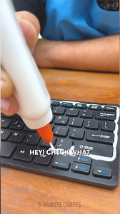 Consider giving the keyboard glue hack a try! | 5-Minute Crafts Family