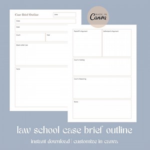 Law School Case Brief Outline PDF TEMPLATE / Law Student Case Outline / Digital Download / Case Brief Digital Template / 1L Study Aid - Etsy UK