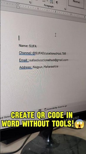 Create QR Code in MS Word 😳 | No Website Needed! | QR Code in 1 Click #msword #msoffice #shortcuts