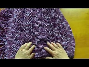 Πλεκτα με βελονες-ΠΟΝΤΣΟ ΜΕ ΚΡΟΣΙΑ KNITTING STITCH.