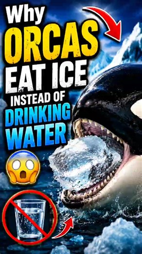 Why Orcas Eat Ice Instead of Drinking Water 😳