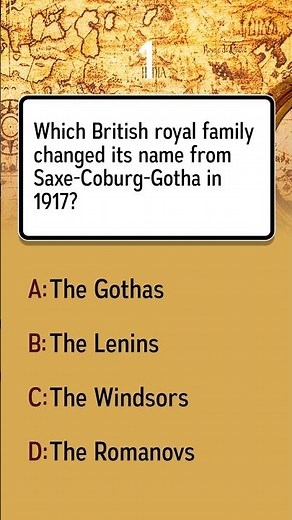 The British royal family changed its name to Windsor in 1917.