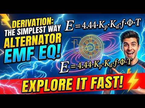 EMF equation of alternator Derivation (Simplest way)