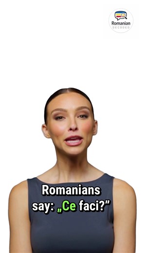 This Romanian question isn’t really a question. Romanians often say „Ce faci?” It literally means: “What are you doing?” But in real life? It usually just means: “Hi, how are you?” Example: You meet a friend. They say: “Ce faci?” They’re not asking what you’re doing — they’re just greeting you. Romanians love using questions as greetings. Have you ever heard this before? #learnromanian #romanianlanguage #romanianphrases #romanianculture #languagelearning