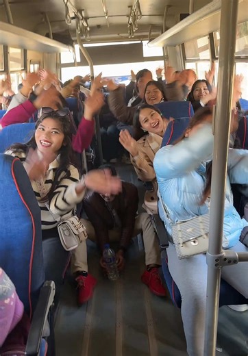 Fun Bus Ride with Friends and Music