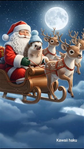 Haku got a special gift from the reminder Haku helped #aianimation #animation #christmas #hedgehog