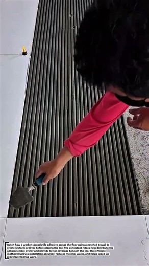 This Tile Installation Technique Creates Perfectly Even Adhesive Lines
