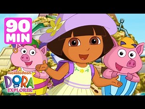 Dora the Explorer Springtime Egg & Treasure Hunts for 90 Minutes! | Dora & Friends - Videos For Kids