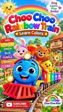 🌈🚂 Choo Choo Rainbow Train | Learn Colors with Fun Nursery Rhymes for Kids