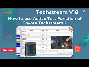 How to use Active Test Function of Toyota Techstream ?