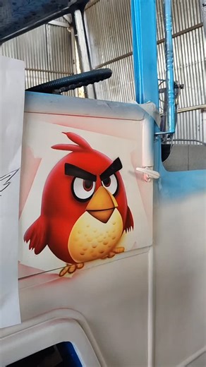 Krish arts on Instagram: "#angry bird #angry bird drawing work in truck #"