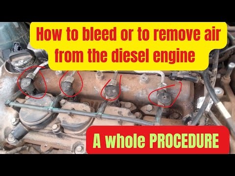 How to bleed or to remove air from the diesel engine. A WHOLE PROCEDURE