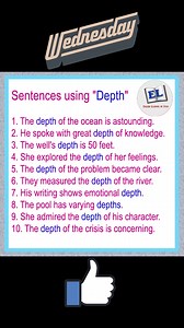 Depth meaning with example sentences #englishreels #englishteacher | English Learning