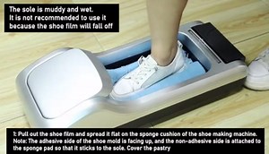 Shoe Cover Machine With 3 Roll Shoe Film Automatic Shoes Cover Disposable Non Slip Boot Shoe Film Machine For Indoor Home Hospitals