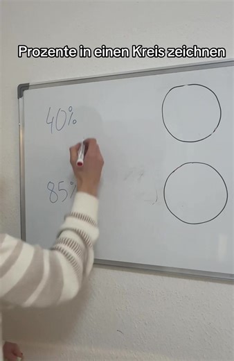 Prozente in einen Kreis zeichnen. Es ist wichtig Prozent man 3,6 zu rechen.#mathe #math #mathtrick #maths #mathematik