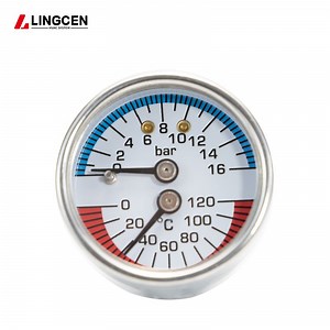 [Hot Item] Double Needle Hot Water Pressure and Temperature Combination Gauge