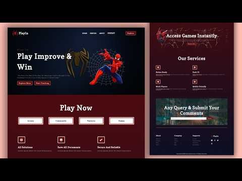 Build A Responsive Games Website using HTML CSS and JavaScript