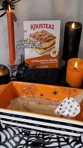 With cute fondant spiders and sweet, cinnamon swirl cake, this Spooky Spider Cinnamon Swirl Cake from Devin Rush is all treat and no trick. | Krusteaz