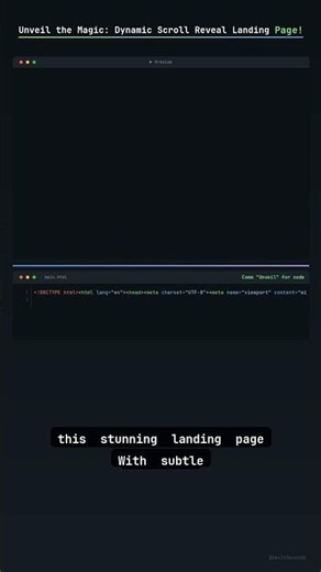 Unveil the Magic: Dynamic Scroll Reveal Landing Page! #Shorts