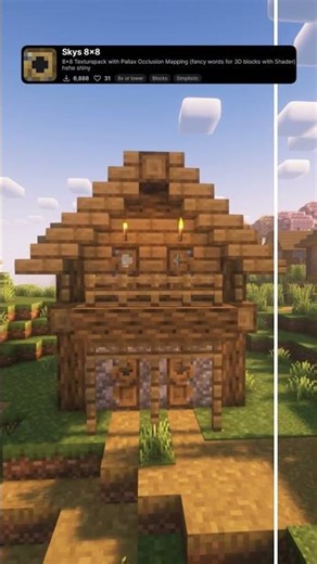 Best Minecraft 8x8 Resource Pack: Skys 8x8 #minecraft #shorts #mc