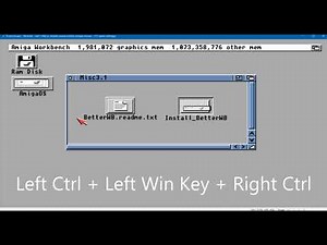 Installing Better Workbench on top of Workbench V3.1 for the Commodore Amiga running on WinUAE