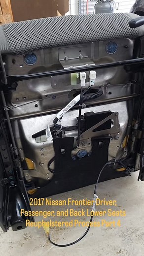 2017 Nissan Frontier Driver, Passenger, and Back Lower Seats Reupholstered Process Part 4 | J&A upholstery