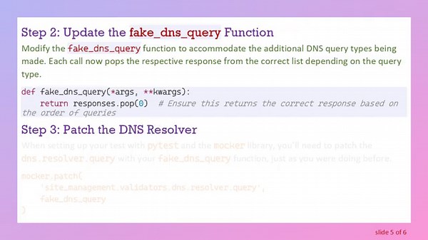 Mocking a dnspython DNS Query for Effective Unit Testing
