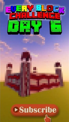 EVERY BLOCK... 1 BUILD... Day 6 of Every Block Challenge #minecraft #minecraftchallenge #shorts