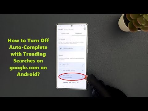 How to Turn Off Auto-Complete with Trending Searches on google.com on Android (2025)?