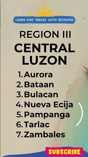 Region III - Central Luzon Region #CentralLuzon #Region3 #philippines #PhilippineRegions #provinces