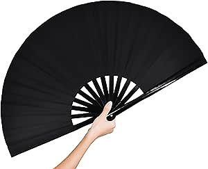 Large Rave Folding Hand Fan Clap Fan Popping Fans for Line Dancing, Big Foldable Clacking Fans for Dance Festival, Dancing, Performance
