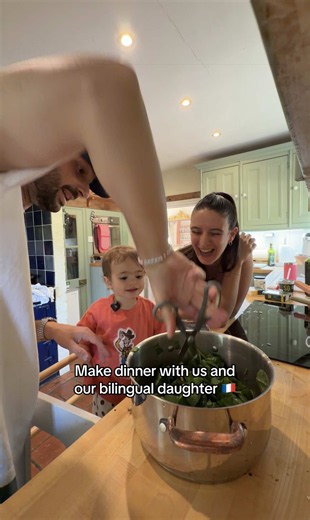 Make dinner with our bilingual daughter (French-English family)
