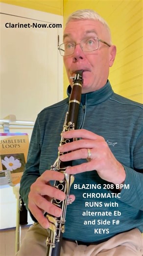 Blazing Clarinet Chromatic Eb to F# with Alternate Fingerings DEMO #clarinet #clarinetist @bbloops