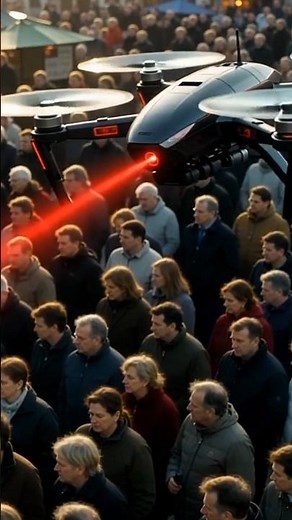 Futuristic Flying Robot Drone | Sci-Fi Cyberpunk Animation with Sound Effects