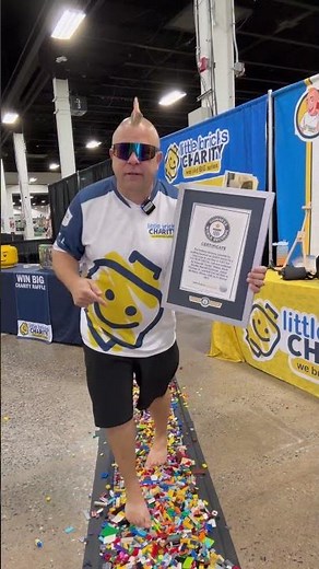 Join me as thousands try to walk across LEGO Bricks Barefoot like me! #brickwalkchallenge #lego