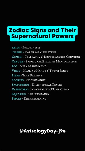 Zodiac Signs Supernatural Powers #zodiac #zodiacsigns #astrology #horoscope #tarot