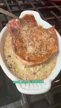 I come from powerful women 💪 Pork Chop Potato Casserole (recipe for one person) 1 potato 1 pork