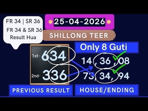 Shillong Teer Live 25-04-2026 | Shillong Teer Result | Shillong Teer Common
