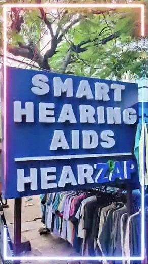 Elegant ACP with Liquid Letter Signage designed and installed for Hear Zap by Sai Balaji Digitals.