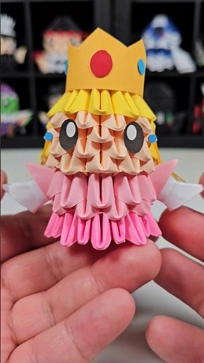 3D Origami Princess Peach Mario bros #3dorigami