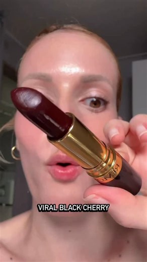 🍒 Meet your new obsession: Black Cherry. One swipe of this🚨VIRAL🚨Super Lustrous Lipstick shade and it’s drama, depth, and deliciously dark glam. 🎥: @westclau #Revlon #affordablemakeup #lipstick #fallmakeup #vampylips #cherrylips | Revlon