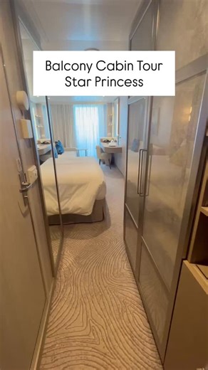 Balcony Cabin Tour on the brand Star Princess, Princess Cruises newest love boat 😍 What do you guys think? I am loving the decor, the light, the space! 10/10 🥰🙌🏻 #starprincess #princesscruises | Click&Go
