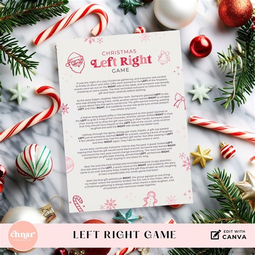 Left Right Christmas Game Printable, Christmas Story Pass the Present, Holiday Party Game Editable Template, Office Gift Exchange Game - Etsy Canada