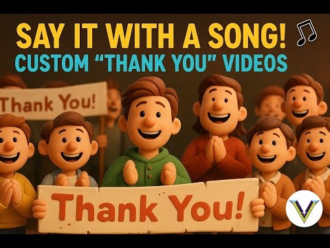 🙌 Custom Thank You Song Template | Personalized Lyric Video Gift