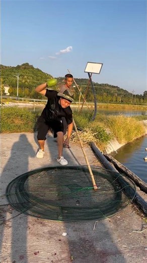 Old Man caught fish with watermelon 🍉🎣 🐠 #shorts #shortsfeed​ #viralshorts #factsfetch